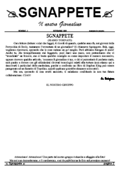 La prima pagine del numero di Novembre 1995...